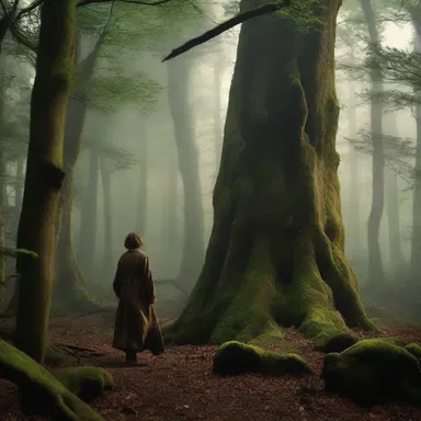 The movie portrayed a captivating scene where the protagonist discovers an ancient merestone hidden deep in the forest.