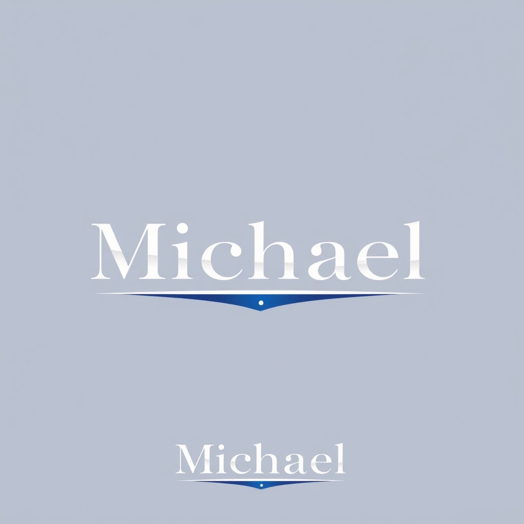 A sleek and modern logo design featuring the name 'Michael' in an elegant font
