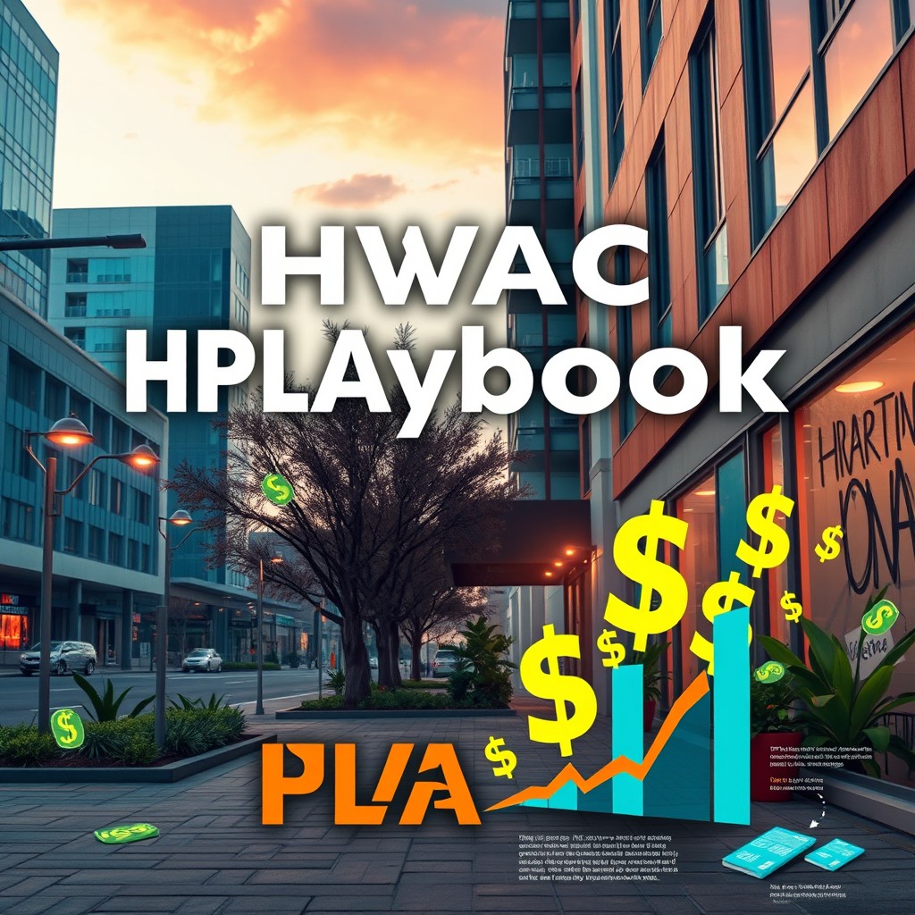 A visually engaging representation of the HVAC Playbook system strategy, featuring a modern street vibe infused with elements symbolizing success