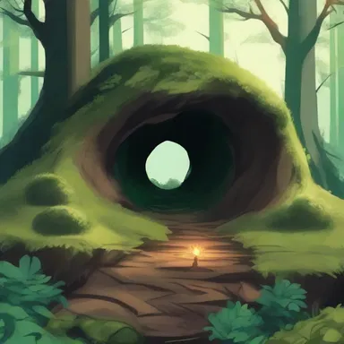 In the fantasy novel, the protagonist stumbled upon a magical hole in the forest that transported them to another world.