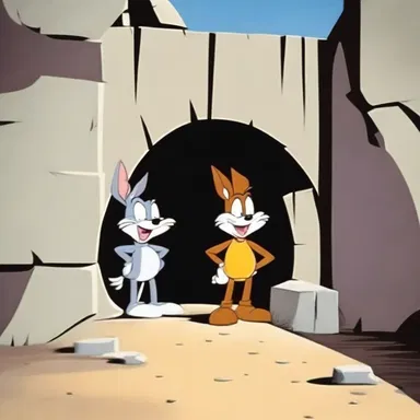 In the Looney Tunes, characters often fall into a hole when a tunnel suddenly disappears.