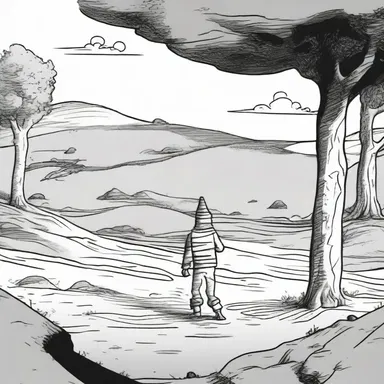 In the comic strip, the protagonist always finds a clever way to overcome every hole that comes their way.