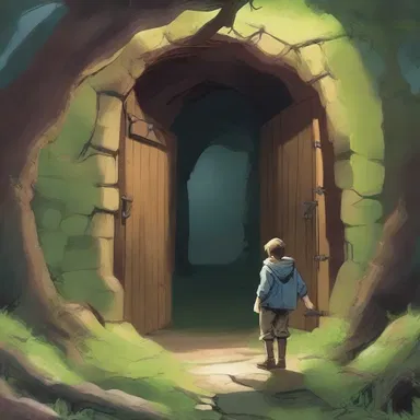 In the magical world of the fantasy novel, the hero discovered a hidden hole that led to a secret underground realm.