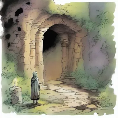 In the magical world of the fantasy novel, the hero discovered a hidden hole that led to a secret underground realm.