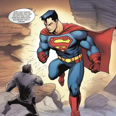 In the latest issue of the superhero comic, the protagonist uses their power to hole the villain into submission.