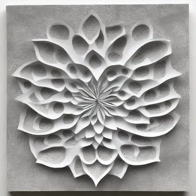 The artist used a pencil to delicately hole the paper, creating intricate patterns and textures.