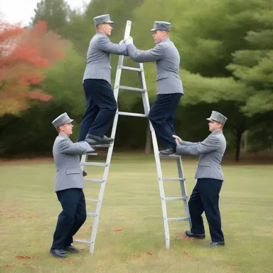 Why did the cadet bring a ladder to the training camp? Because they heard they needed to climb the ranks!