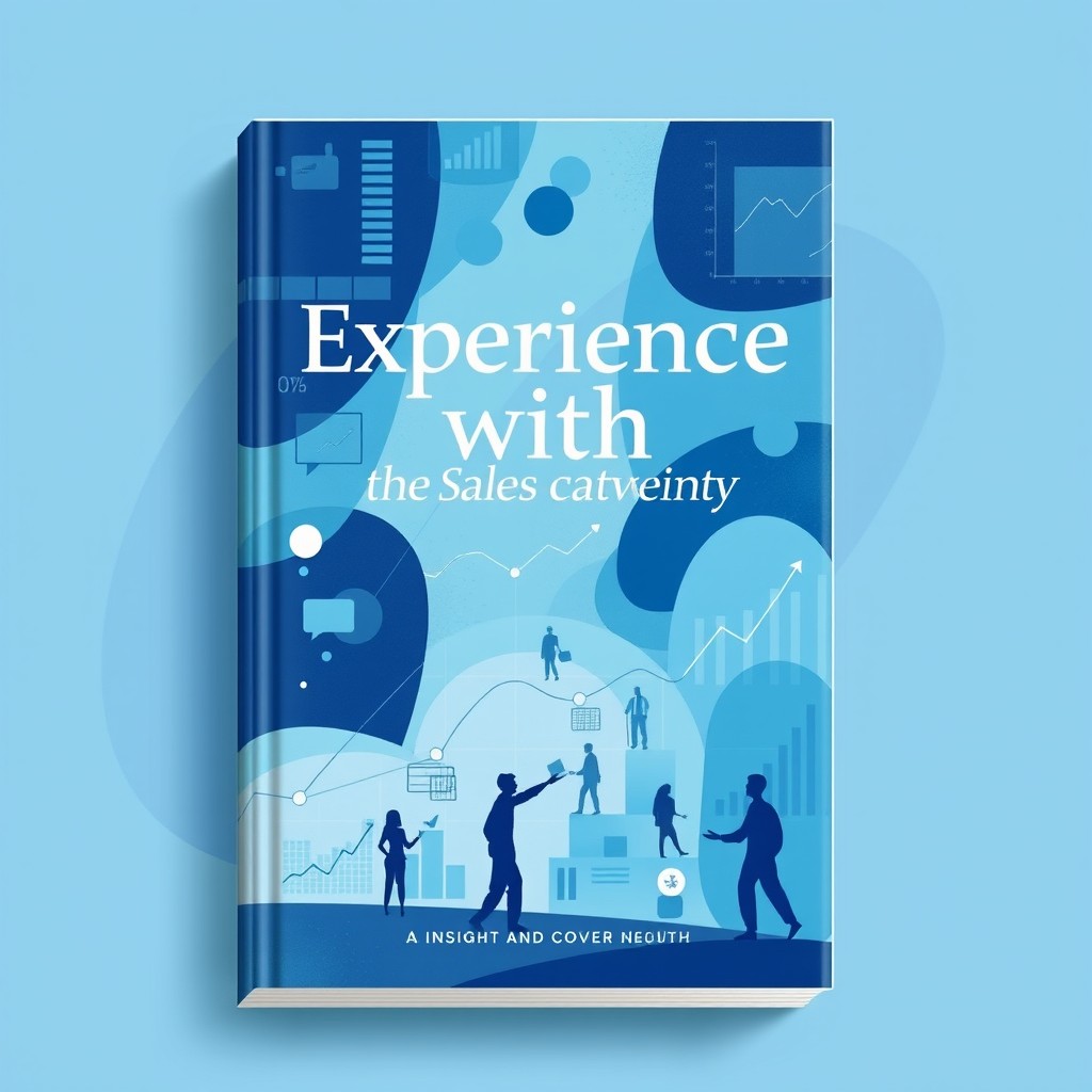 A striking book cover illustration that evokes the theme of experiences with sales