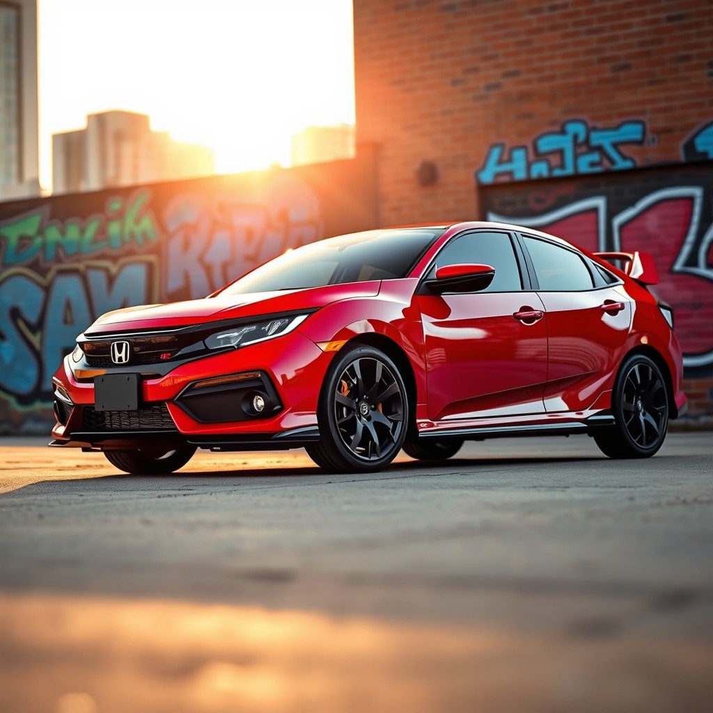 Stunning Honda Civic EK in Urban Graffiti Setting | Idyllic