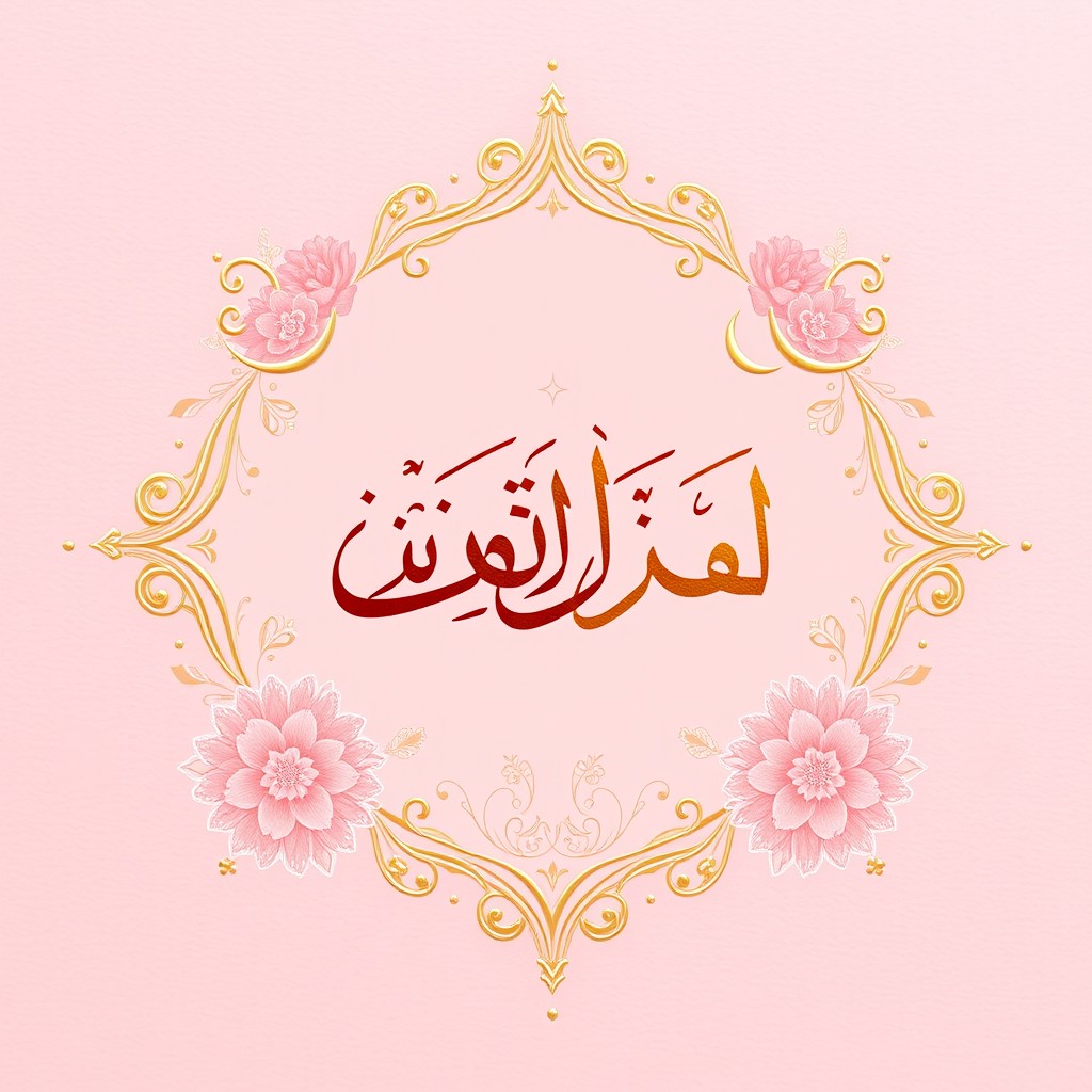A beautiful Eid al-Adha greeting card featuring a pastel pink theme