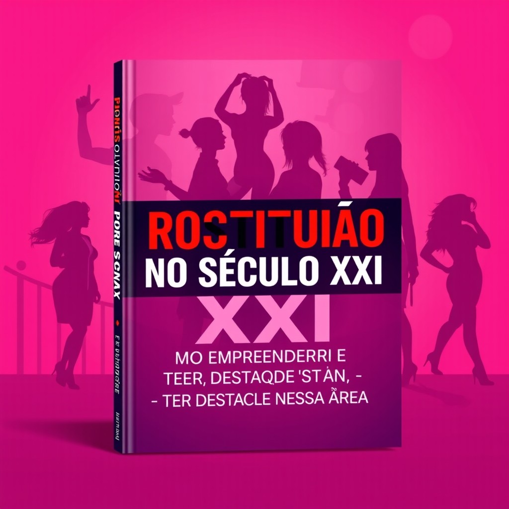 A striking book cover design for a self-help book titled 'PROSTITUIÇÃO NO SÉCULO XXI - COMO EMPREENDER E TER DESTAQUE NESSA ÁREA'