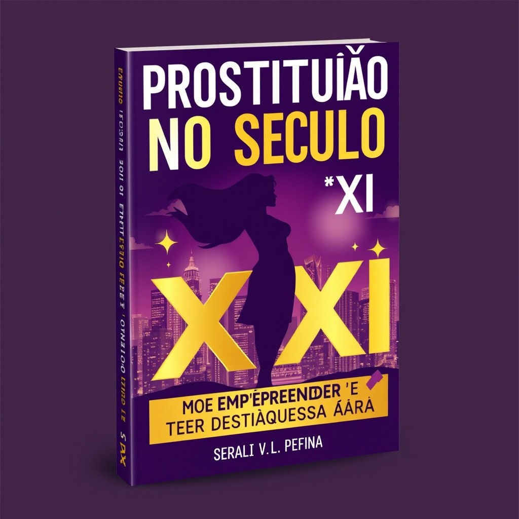 A self-help book cover design featuring the title 'PROSTITUIÇÃO NO SECULO XXI - COMO EMPREENDER E TER DESTAQUE NESSA ÁREA'