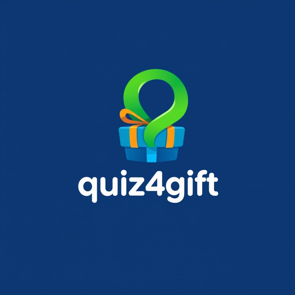 A modern and eye-catching logo design for 'quiz4gift'