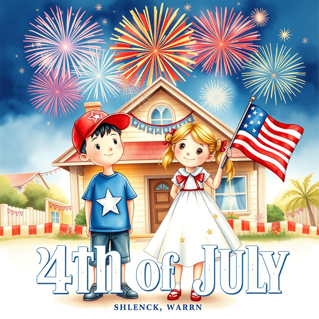 Children's book cover featuring a 4th of July theme