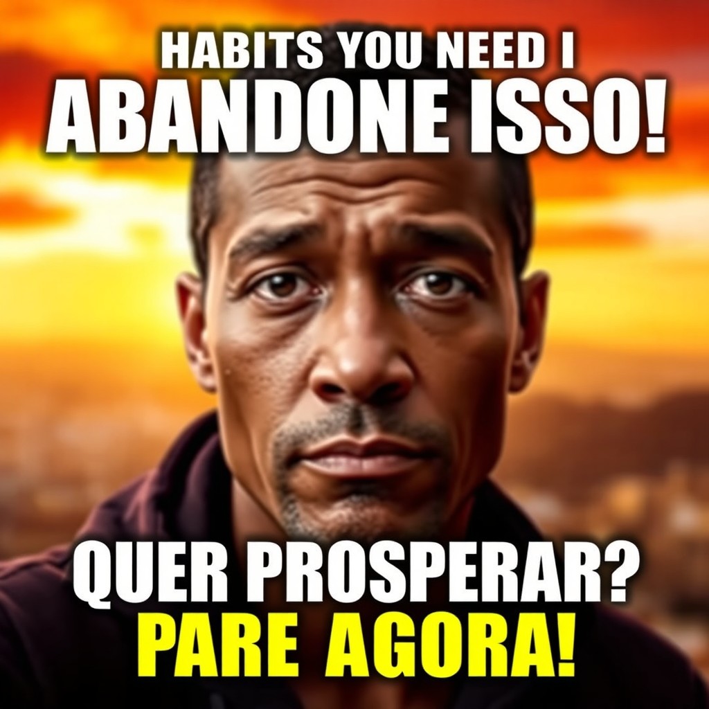 A captivating thumbnail for a video titled 'Habits You Need to Abandon If You Want to Thrive'