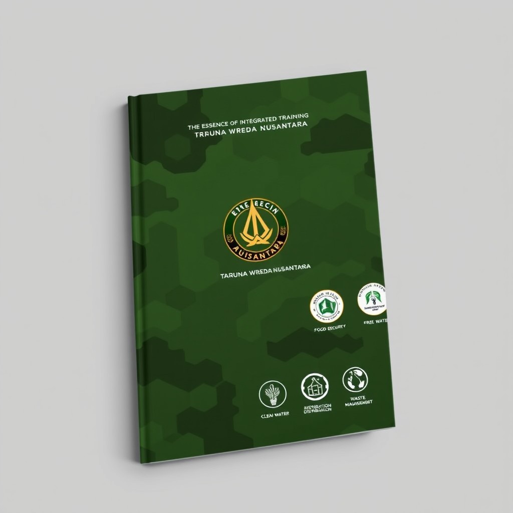 A book cover design featuring a military green background, emphasizing a strong and authoritative theme
