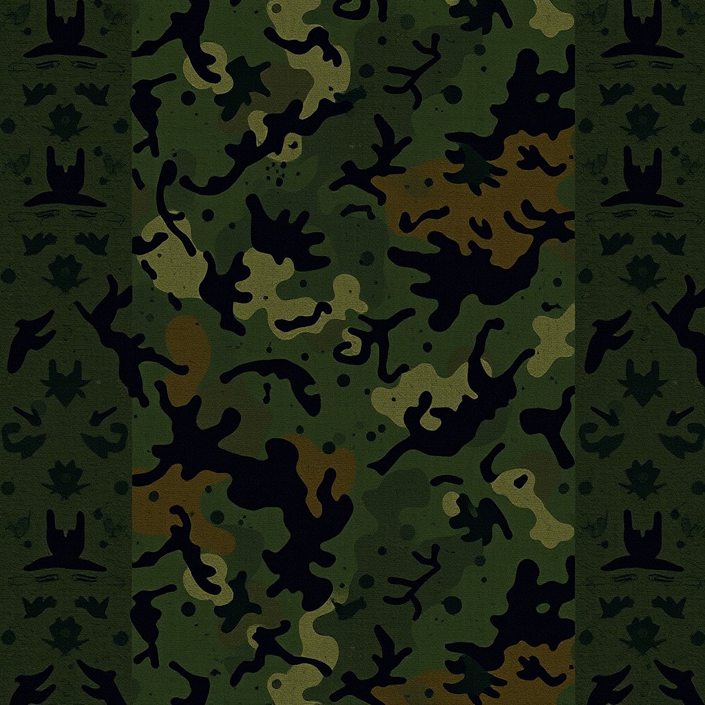A high-quality image depicting a detailed camo grind pattern inspired by the aesthetic of Call of Duty Black Ops 6