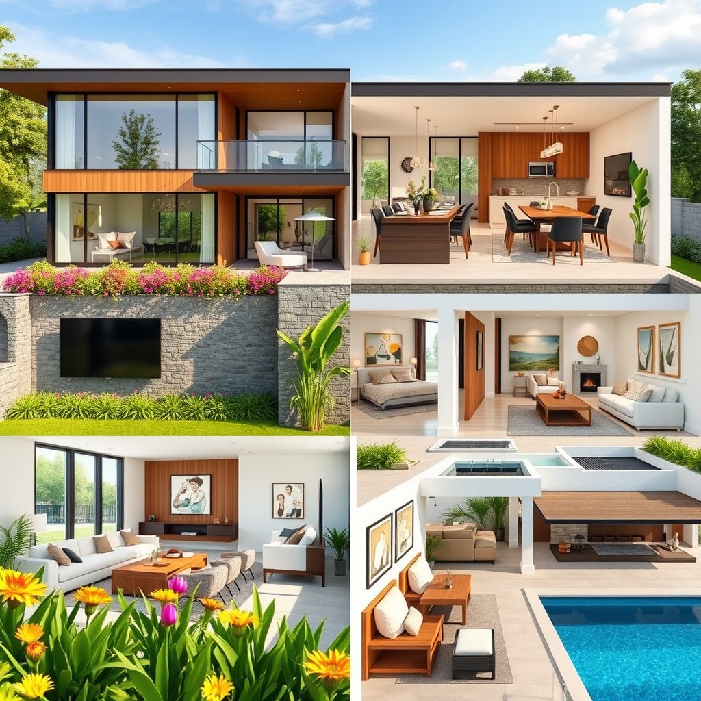 A beautifully designed full house, showcasing a modern, open concept layout