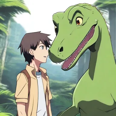 The protagonist of the anime 'Dinosaur King' befriends a compsognathus during his adventures.