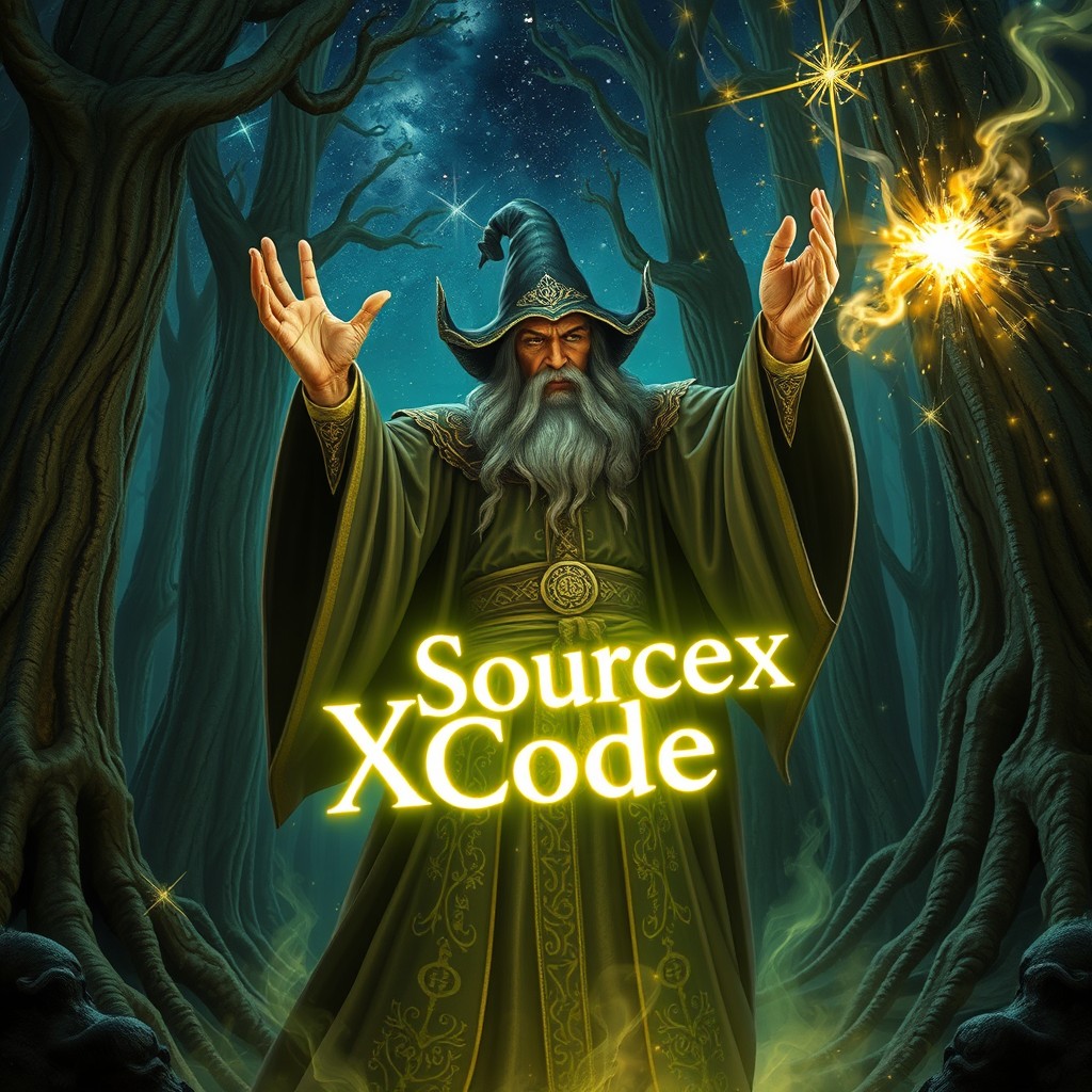 A mystical wizard casting a powerful spell, surrounded by glowing runes and magical energy