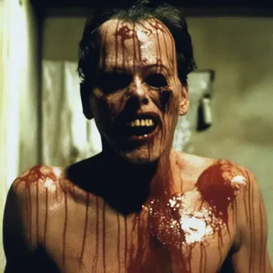 The brutalisation of the main character in the horror movie turned him into a sadistic killer.