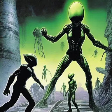 In the science fiction novel, the main character faces brutalisation at the hands of alien invaders.