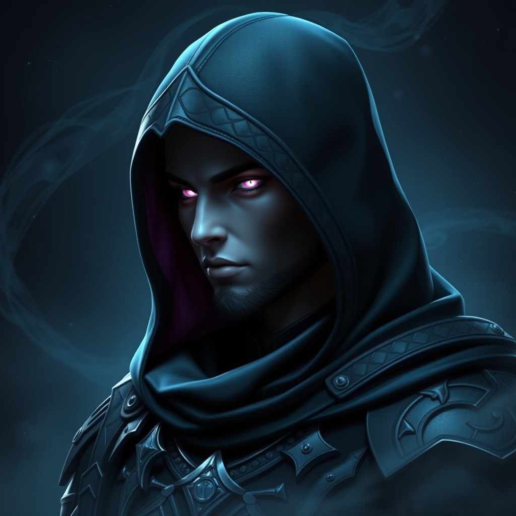 A striking 3D profile picture of Azrail, designed for use as a gaming avatar