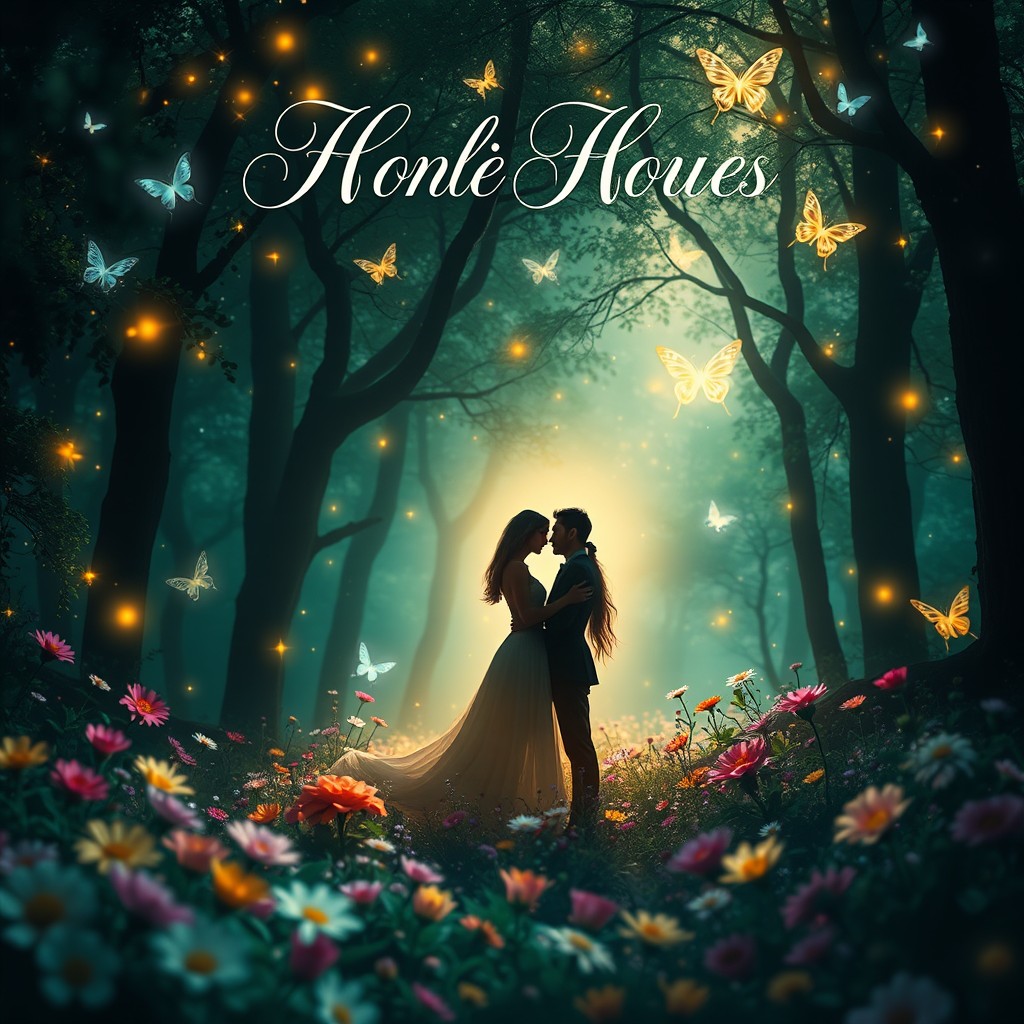 A mesmerizing cover for a Wattpad fanfiction, featuring a captivating blend of fantasy and romance