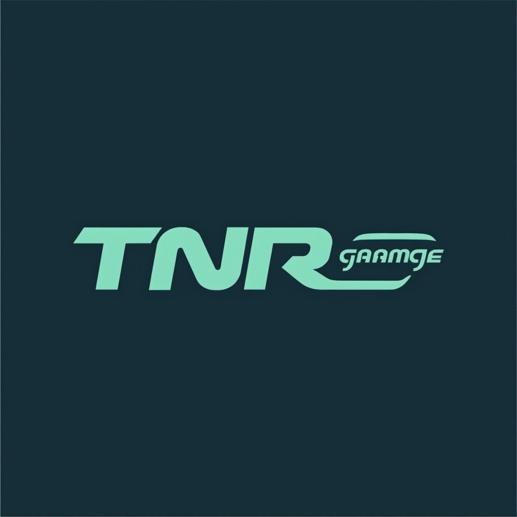 A minimalist logo design for 'Tnr Garage', an automotive garage without any vehicle imagery