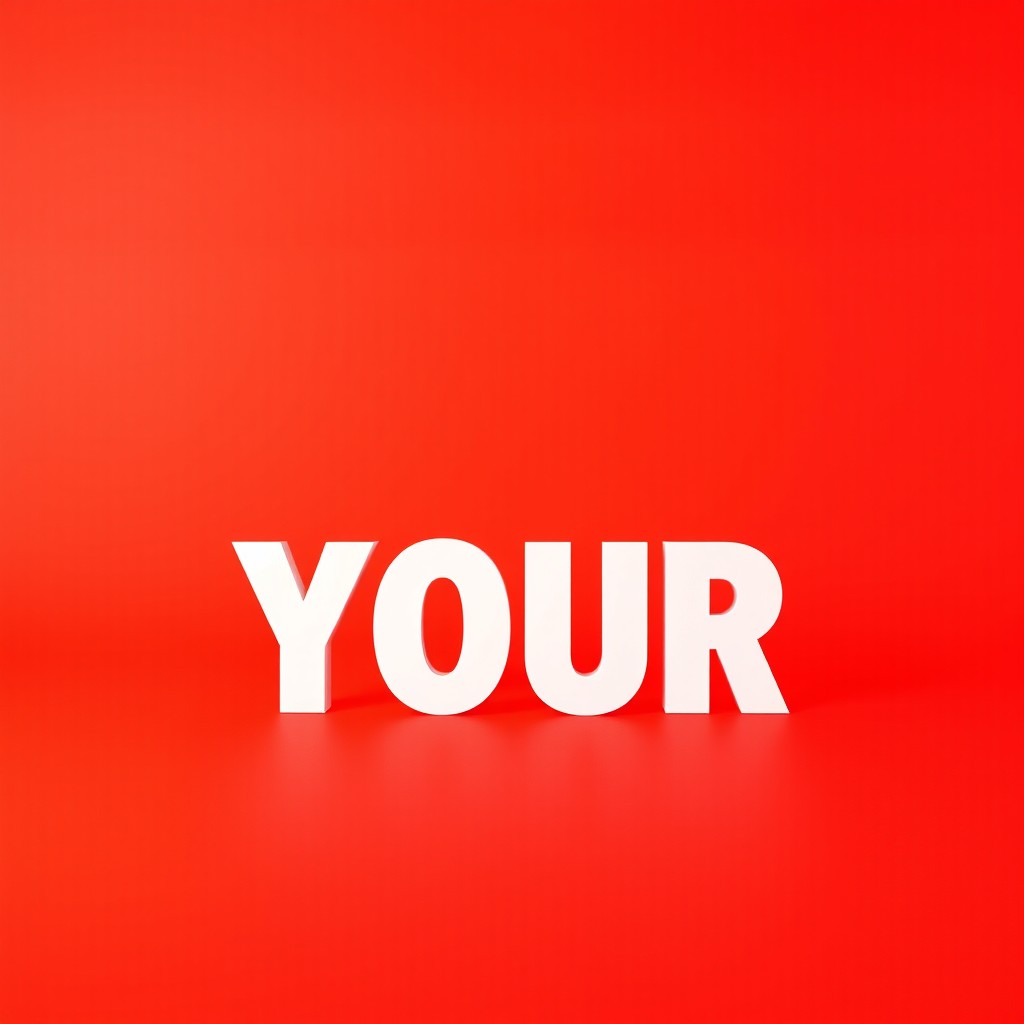 A vibrant red background with bold text prominently placed in the foreground