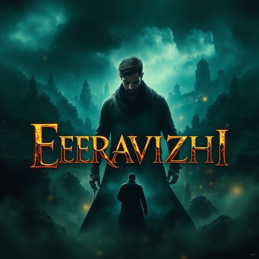 A dramatic and captivating movie poster for a film titled 'EERAVIZHI'