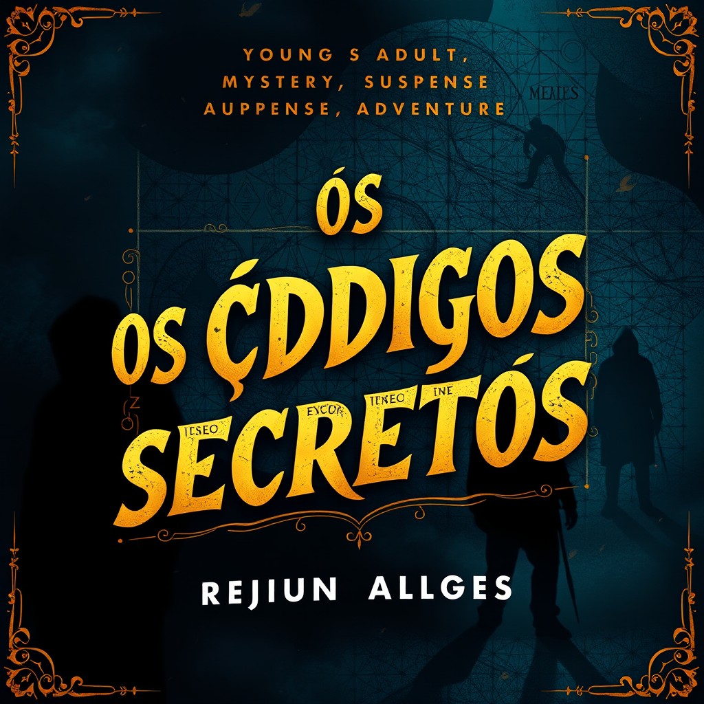 Cover design for a young adult mystery, suspense, and adventure book titled 'OS CÓDIGOS SECRETOS'