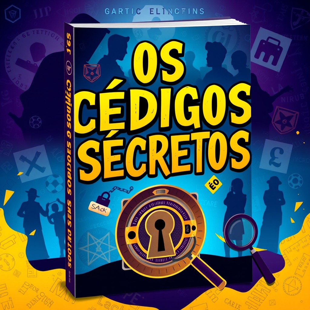 A dynamic and engaging book cover for a young adult mystery, suspense, and adventure novel titled 'OS CÓDIGOS SECRETOS'