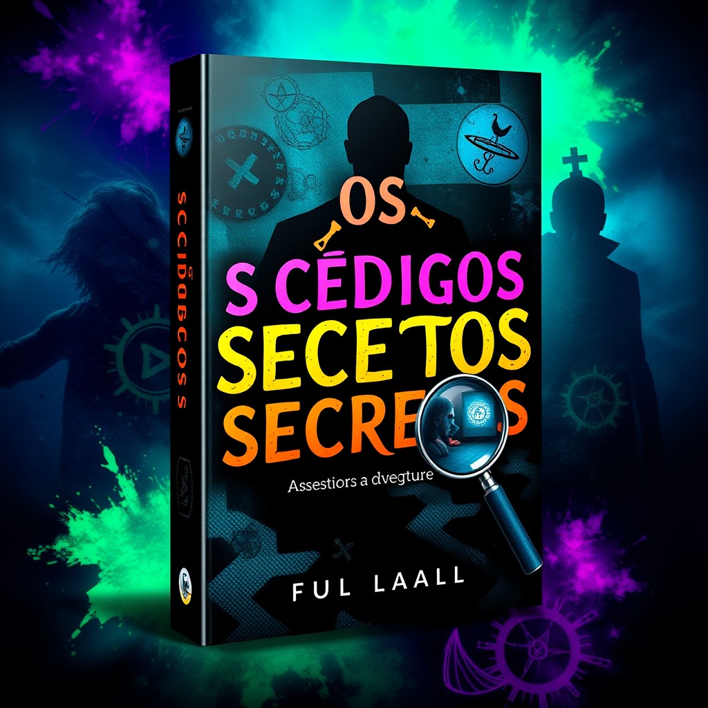 A captivating book cover design for a mystery, suspense, and adventure novel aimed at young adult readers, featuring the title 'OS CÓDIGOS SECRETOS' prominently displayed in creative, eye-catching fonts
