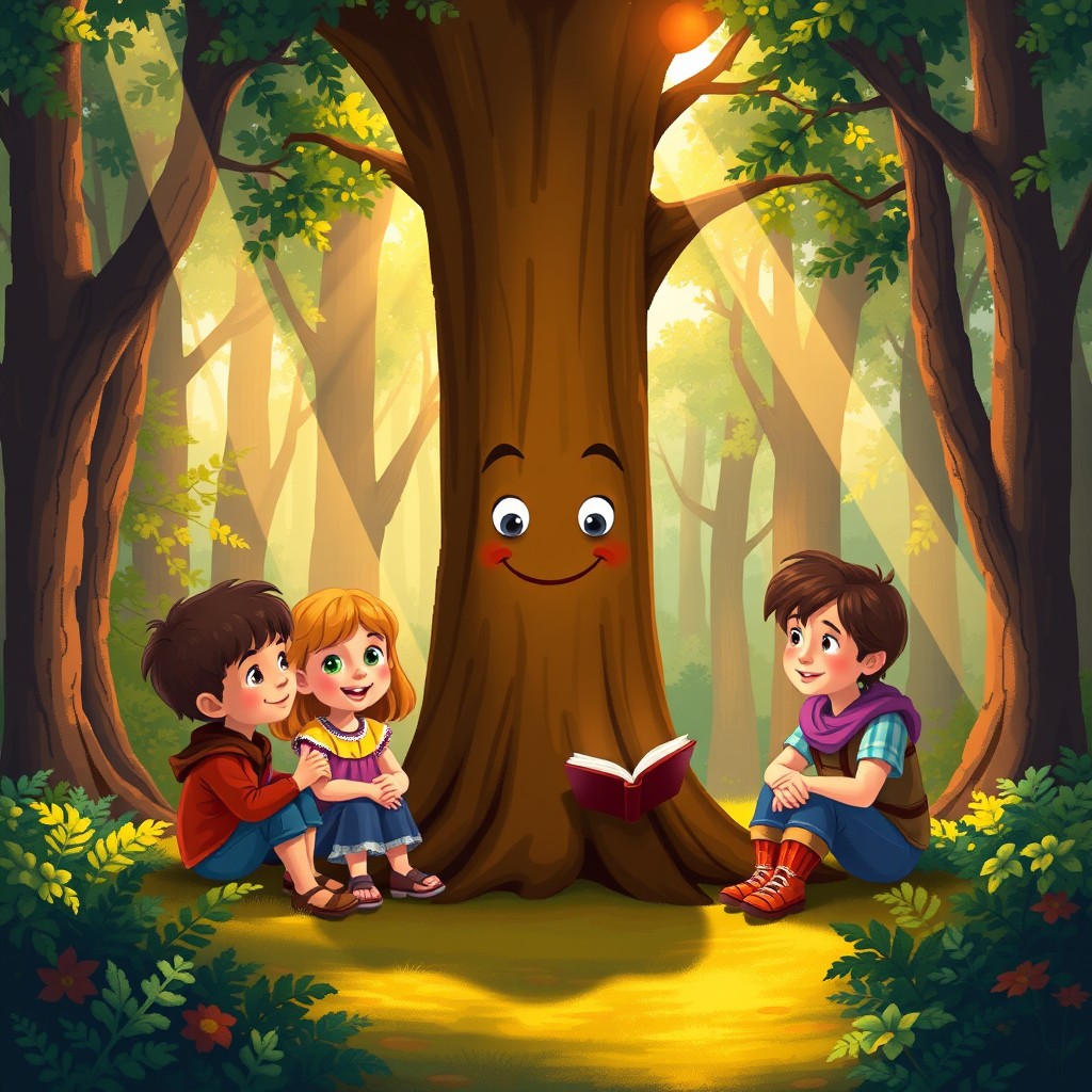 An enchanting Disney pixel art style image of a vibrant forest where golden sun rays filter through the trees, creating a magical atmosphere