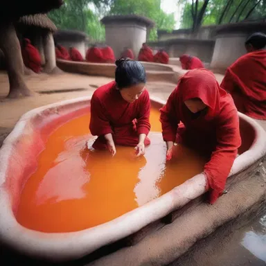 The water-soluble dye was used in the ritual bath to cleanse the soul.