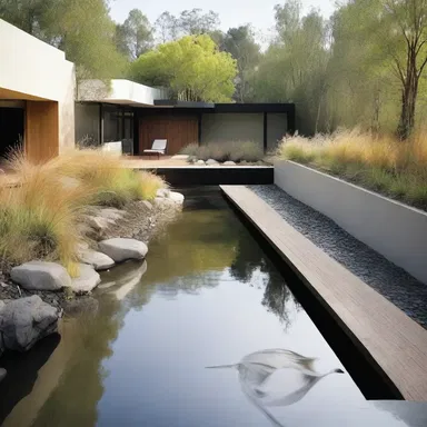 The architect used water-soluble materials to create an innovative design that incorporated natural water features.