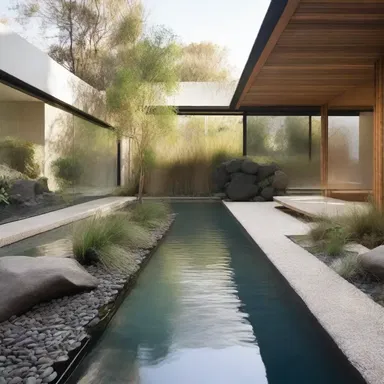 The architect used water-soluble materials to create an innovative design that incorporated natural water features.