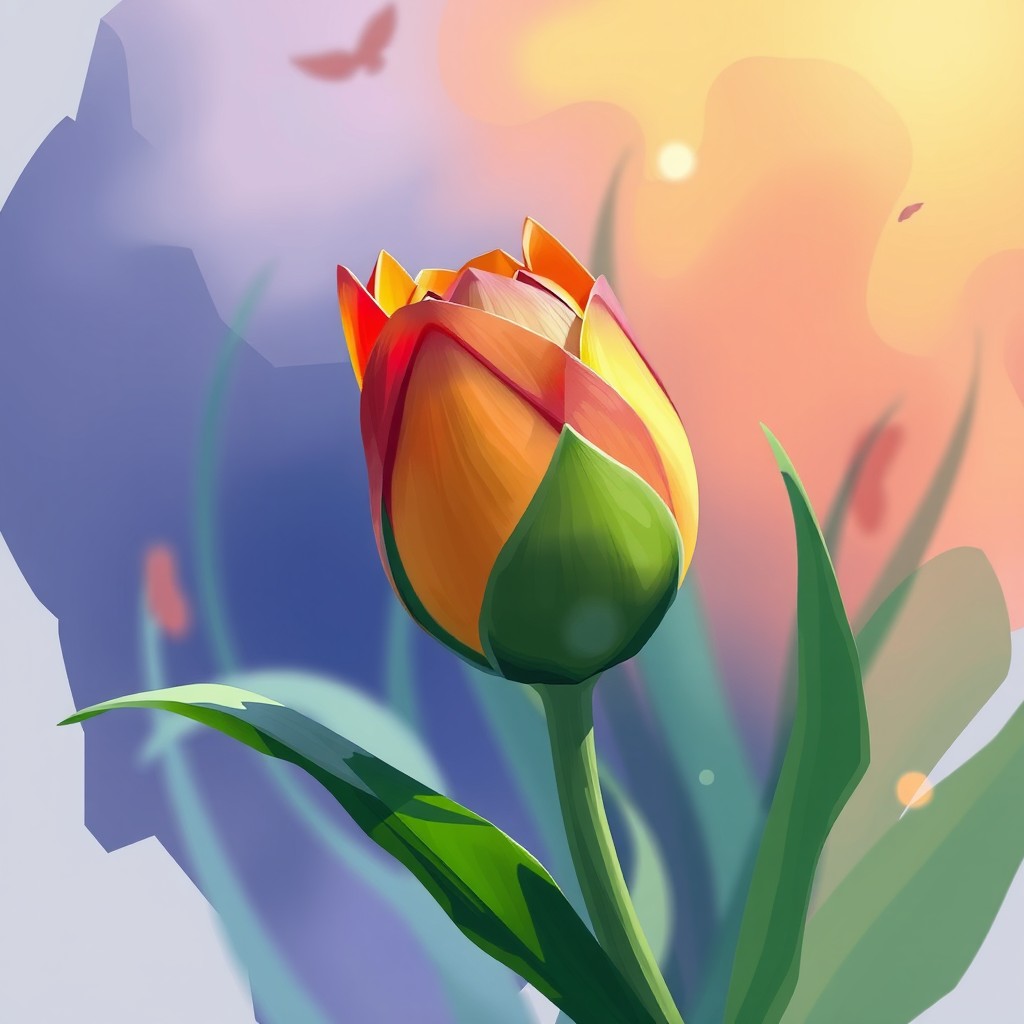 Transform a photograph into a beautiful digital illustration, featuring vibrant colors and smooth lines