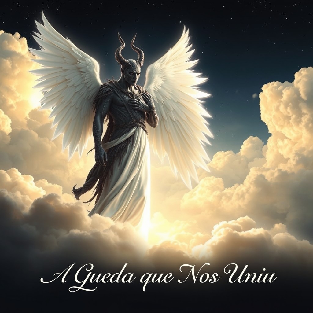 An angel dressed in pure white robes, with radiant wings, stands gracefully in a celestial landscape filled with soft, glowing clouds, conveying a sense of peace and divinity