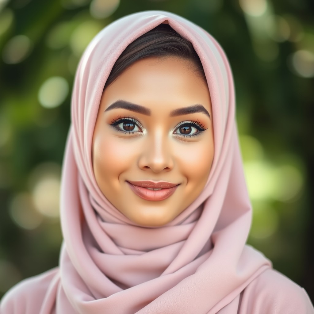 A beautiful 24-year-old Muslim woman for a Facebook profile photo
