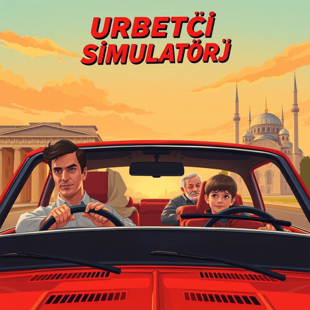 A retro-style 2D digital illustration for a video game cover
