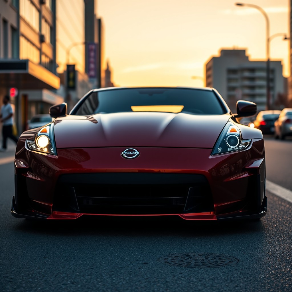A stunning Nissan 370Z customized with a Porsche 911 front end