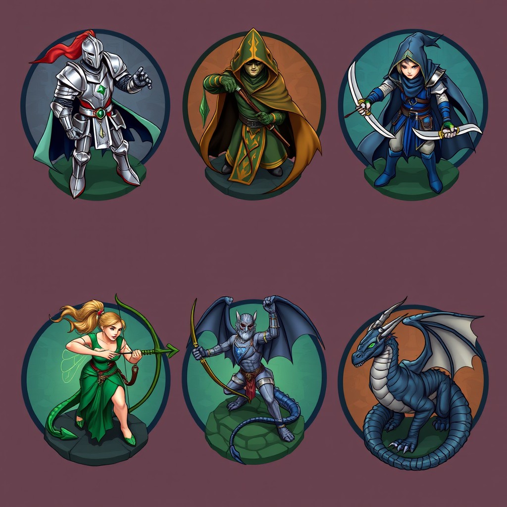 A collection of top-down tokens designed for Dungeons & Dragons gameplay