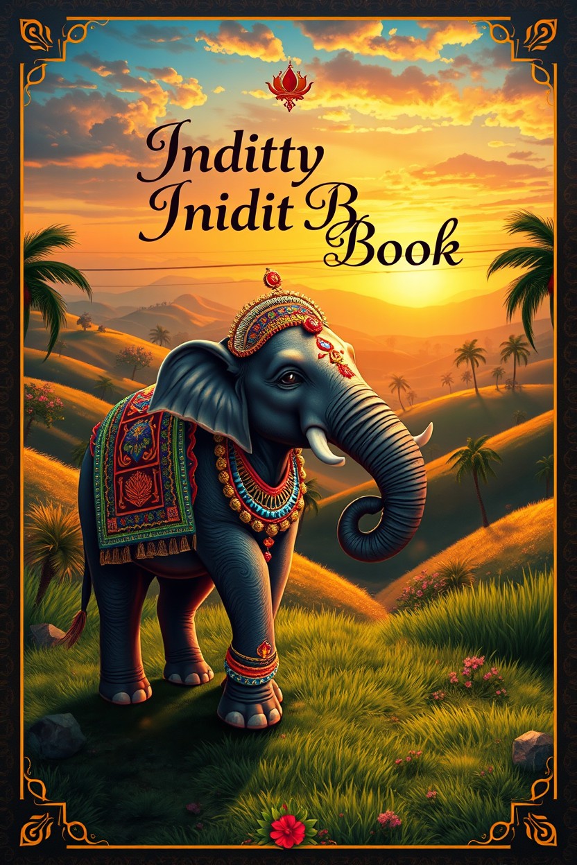 An enchanting digital painting depicting the cover of an Indian book