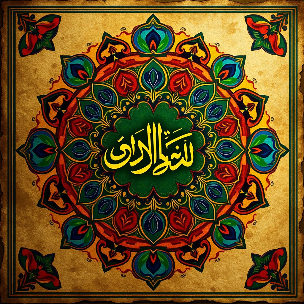 A stunning digital painting of an ancient Indian book cover, featuring intricate designs and rich cultural elements
