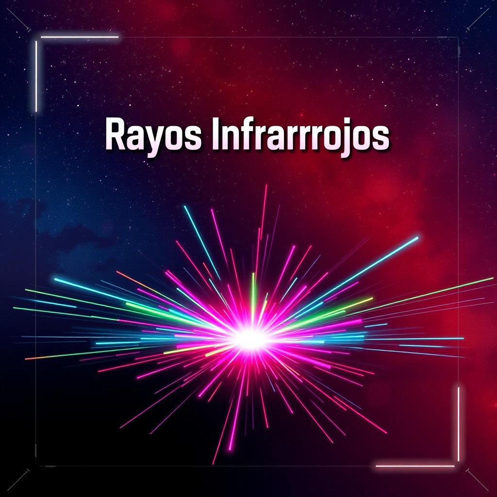 An eye-catching and cool cover design for a presentation about infrared rays