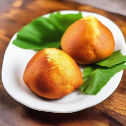 A tasty Brazilian coxinha resting on a single one real bill.