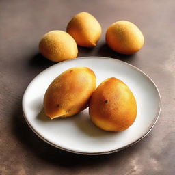 A delicious Brazilian coxinha placed on a single one real coin.