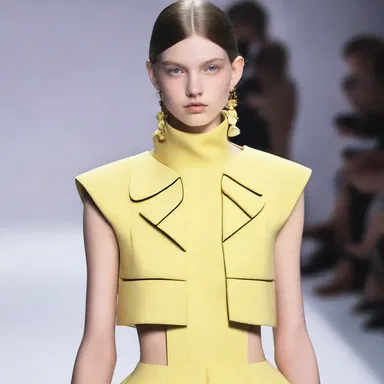 The fashion designer incorporated a plastron into the collection, creating a unique and modern look.